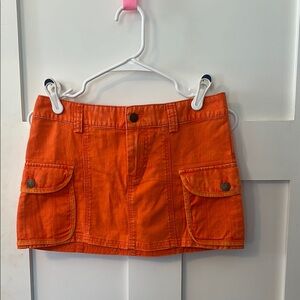 BDG Orange Mini Skirt with Pockets